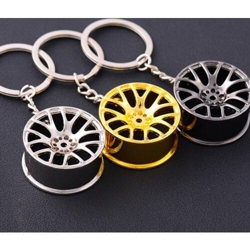 Car Wheel Key Rings Fit Wheel Rim Keychain Creative Auto Part Car Keyring Car Key Chains Ring Key Fob Key Ring Car Accessories