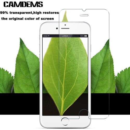 CAMDEMS 100pcs/lot 2.5D 0.3mm Tempered Glass Screen Protector protective film for iPhone 12pro max 12 xs 11pro xr 6 6s 8plus