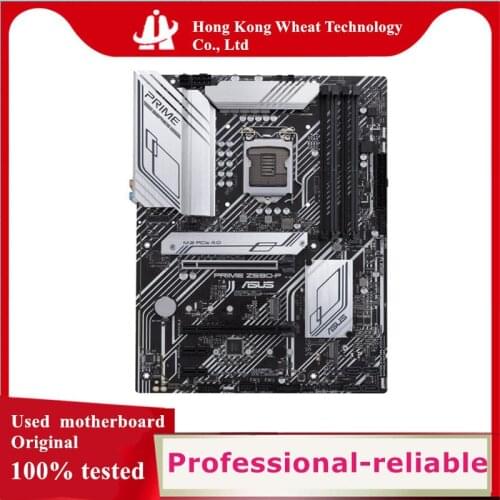 For ASUS PRIME Z590-P Motherboard Socket LGA 1200 M.2 nvme ssd For Intel Z590 Used Original Desktop Mainboard