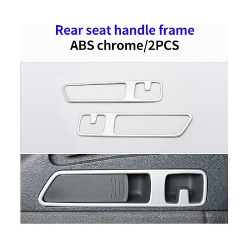 For AUDI Q5L 2018 ABS rear seat handle frame chrome molding trim 2pcs