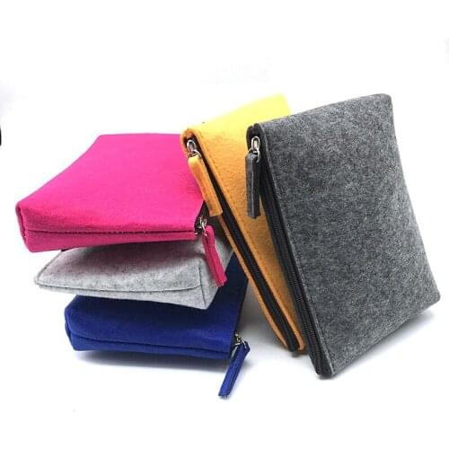 Felt Travel Gadget Organizer Bag Portable Digital Cable Bag Electronics Accessories Storage Carrying Case Pouch for USB Power