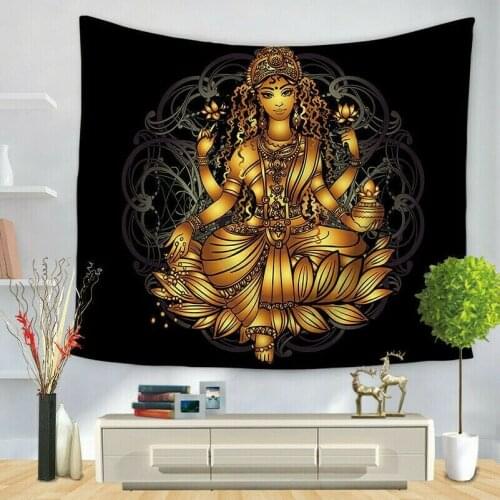 Indian Buddha Tapestry Mandala Retro Hanging Blanket Ethnic Style Beach Towel