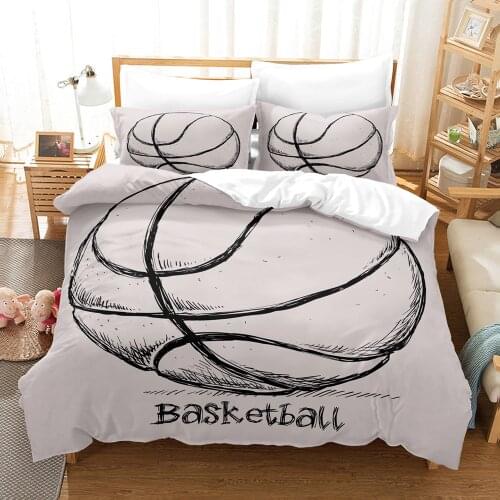 Basketball Bedding Set Single Twin Full Queen King Size Sports Enthusiasts Fans Bed Set Children Kid Bedroom Duvetcover Sets 018