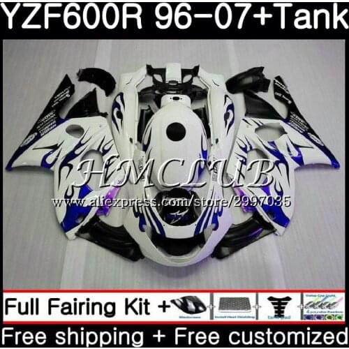 Blue flames Body For YAMAHA YZF600R Thundercat 1996 1997 1998 1999 2000 2001 0HC.2 YZF-600R YZF 600R 96 97 98 99 00 01 Fairing