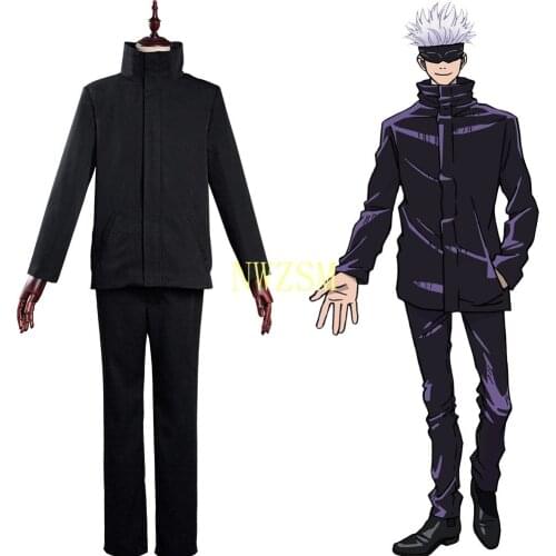 Anime Jujutsu Kaisen Satoru Gojo Cosplay Costume School Uniform Outfits Halloween Carnival Suit