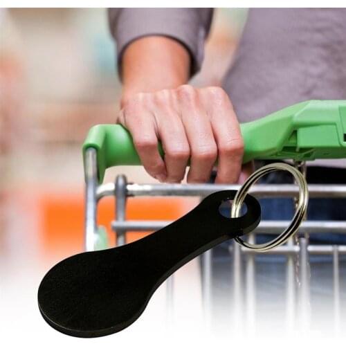 Creative Metal DIY Shopping Trolley Tokens Couple Key Chains Decorative Key Hook Keyrings Aluminum Alloy Key Holder Keychain