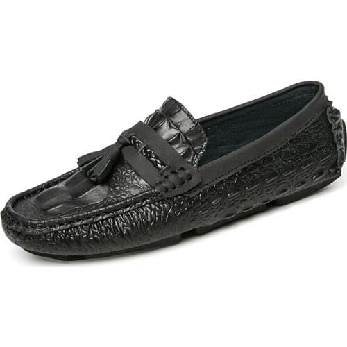 Summer Solid Mens Boat Footwear Fashion Genuine Leather Loafers Slip On&Lace Up Casual Shoes Man Comfortable Lazy Shoes