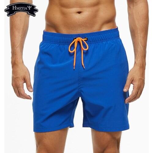 Mens Quick-Drying Shorts Solid Color Mesh Casual Swimwear Stretch Pants Surf Beach Pants Swimming Trunks Swimwear