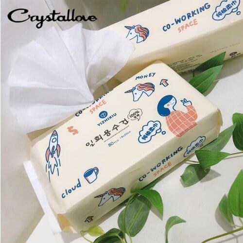 CRYSTALLOVE 100% Cotton Thick White Towel Soft and Absorbent Outdoor Travel Life Towel Facial Cleansing Cotton Wipes