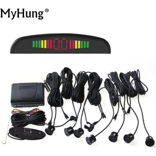 Car Parking Sensor 8 Sensors+ Buzzer Front Backup Radar Car Detector System Parking System Reverse Sound Alert car styling