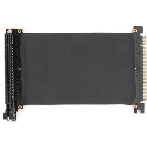 PCI Express PCI-e3.0 16x Flexible Cable Card Extension Port Adapter High Speed Riser Card Graphics Cards Connector Cable L type