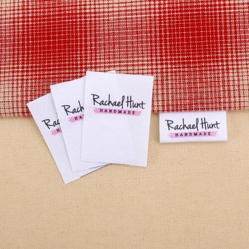 Custom Clothing Labels , Personalized Brand, Cotton printed Tags, Handmade label, Logo or Text (MD0342)