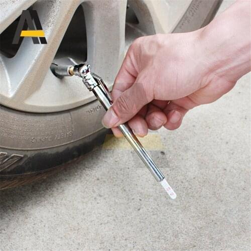 Tire/Tyre air pressure Test Meter Pen Portable 5-50 PSI 50-350kpa Pressure Gauge Stainless Steel Car Vehicle Tire Test Pen