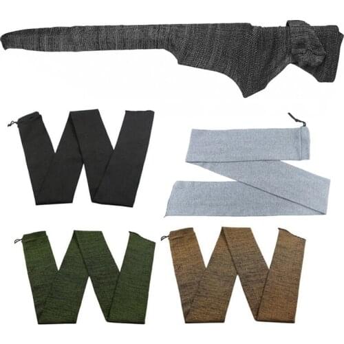 Airsoft 140cm 54'' Gun Sock Rifle/Pistol Knit Silicone Treated Handgun Protector Cover Bag Moistureproof Storage Sleeve Holster