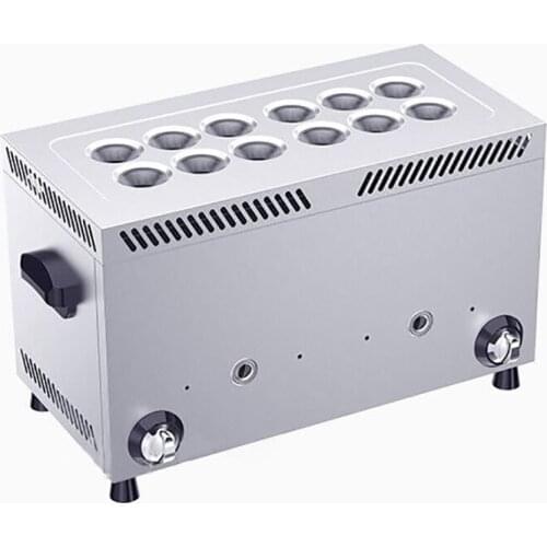 12 Holes Egg Sausage Roll Machine Processor Gas Section Commercial Snack Machine Hot Dog Boiler Egg Sausage Maker