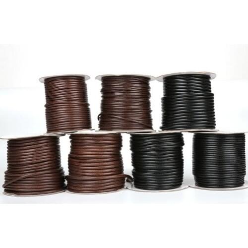 30-80 Meter/Roll Waxed Cotton Cord Real Lether Thread String Strap Necklace Rope For Jewelry Making DIY Bracelet