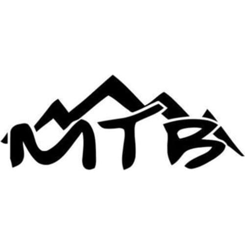 Funny MTB Downhill Mountain Bike Home Decoration Car Truck Window Decals Vinyl Black/Silver 18cm