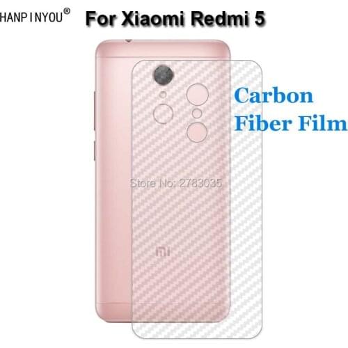 For Xiaomi Redmi 5 redmi5 5.7" Durable 3D Anti-fingerprint Carbon Fiber Back Film Rear Screen Protector (Not Tempered Glass)