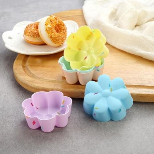 20Pcs Cupcake Cup Mold Non-stick Silicone Desserts Candies Baking Cup Mold No Odor Party Birthday Easy to Clean Muffin Cake Mold