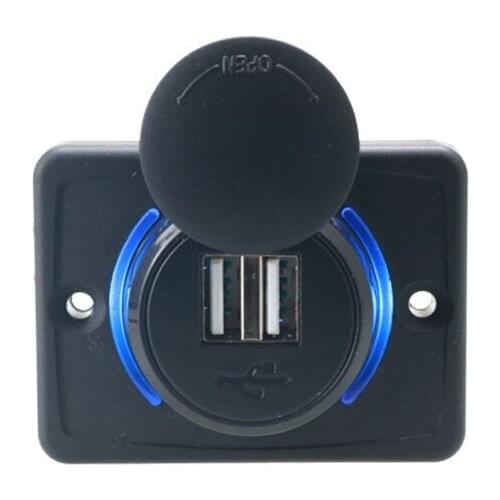 Car LED Aperture Car Charger Dual USB 3.1A 12/24V Power Adapter Outlet Universal USB Socket Plug For Car Auto Motorcycle Bus