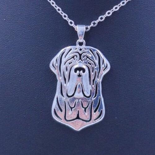 Dogue de Bordeaux Dog Animal Pendant Necklace Gold Silver Plated Jewelry For Women Male Female Girls Ladies Punk AKC N173