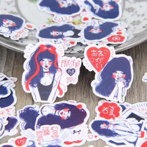 40pcs Special Design Sexy Girl Scrapbooking Stickers Lady Decorative Pack for Diary Cup