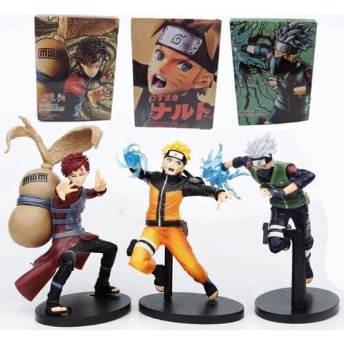 20cm Naruto Shippuden Uzumaki Naruto Hatake Kakashi Gaara Action Figure PVC Statue Collectible Toy Dolls for Kids Anime Figurine