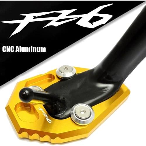 FZ6 FZ6R ABS Motorcycle CNC Kickstand Side Stand Plate Extension Enlarger Pad For Yamaha FZ6 FZ6R FZ6-S2 Accessories Motorbike