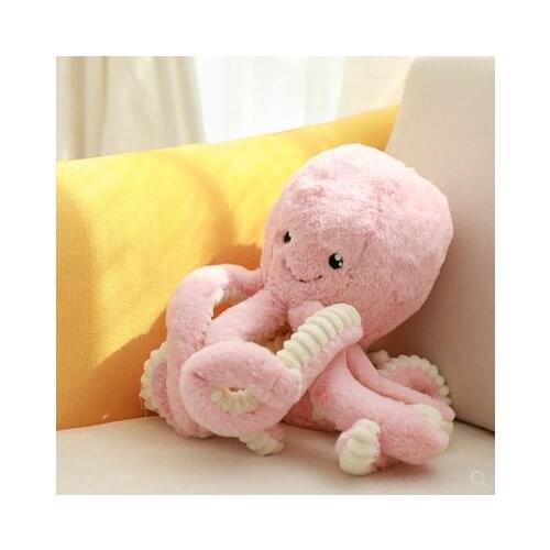 80cm/60cm/40cm/18cm Super cute Simulation Plush Stuffed Toy Soft octopus Animal Home Accessories for children girlfrend gift
