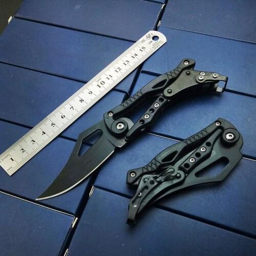 Mechanical Tactical Pocket Knife Outdoor Folding Blade keychain knife for women Survival Camping Knives Gift for Man EDC Tools