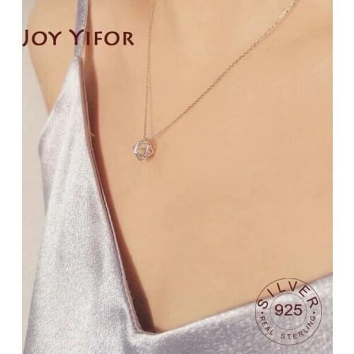 Trendy 925 Sterling Silver square shiny stone Zirconia Shiny Star Pendant Necklace For Women Gift beads Choker Wedding Jewelry