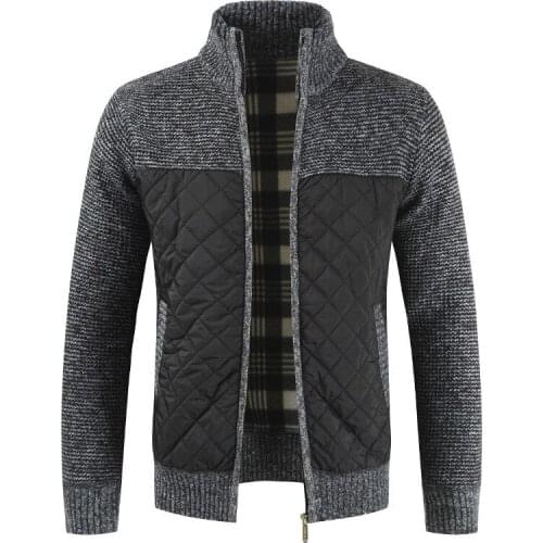 Men Cardigan Sweater Outdoor Thicken Windproof Keep Warm Long Sleeve Knitting Upper Male Trekking Camping Climbing Fishing Coat