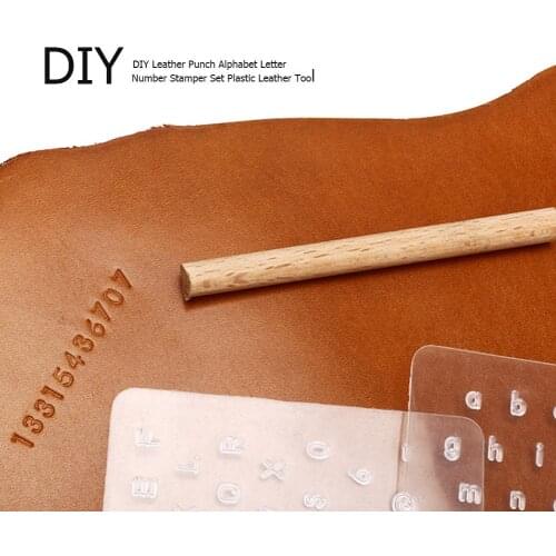 DIY Leather Punch Plastic Leather Tool Leather Carving Tool Set Combination Movable Type Alphabet Letter Number Stamper Set