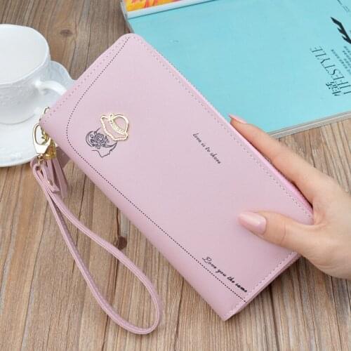 New Female wallets Card holder Leather Ms Wallet luxury Long Design Quality passport cover Fashion Casual Women Purse Zipper