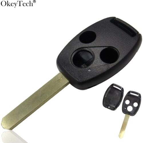 Okeytech 50Pcs/lot 3 Buttons Remote Key Shell For Honda Accord Fit Insight CRV Civic Odyssey Pilot Ridgeline Car Keyless Entry