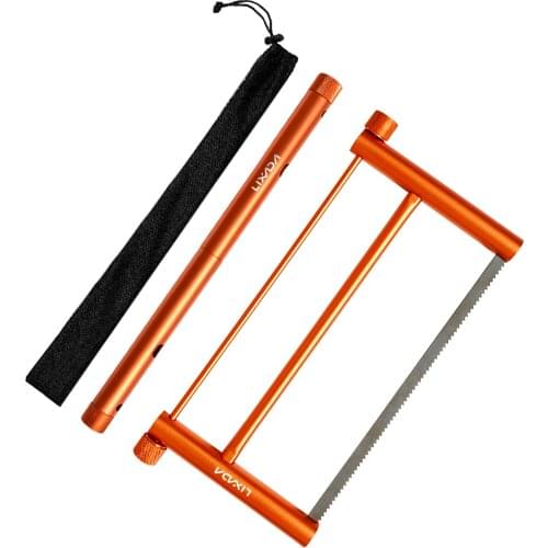 Lixada Multifunctional Folding Wood Saw Aluminium Alloy Hand Saw Portable Mini Bucksaw for Woodwork Garden Outdoor Survival