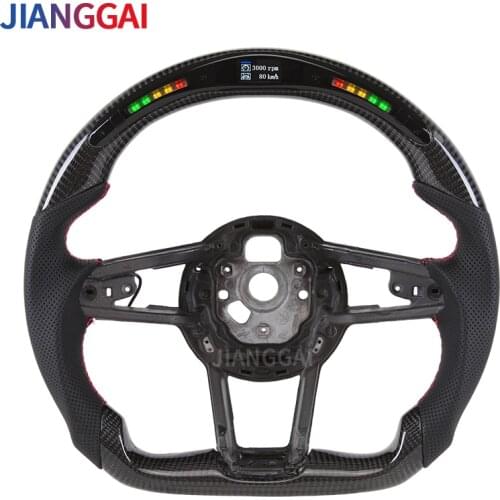 Fit For Audi R8 TTS TT Steering Wheel 2016-2020 Models 100% Carbon Fibre LED Shift Car Steering Wheel