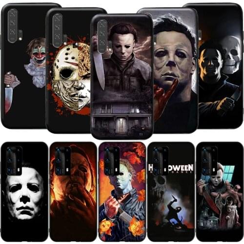 GX91 Hipster Michael Myers Silicone Case for Huawei P9 P10 P20 P30 P40 Y6 2018 Y7 Y9 Lite Pro Max Prime Mini