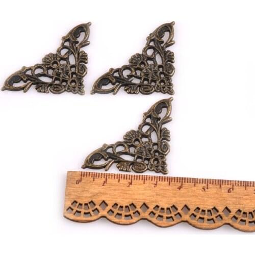 Vintage Alloy Metal Bronze Corner Protector For Books Photo Decorative Scrapbooking Albums Menus Crafts Corner 10Pcs C1915