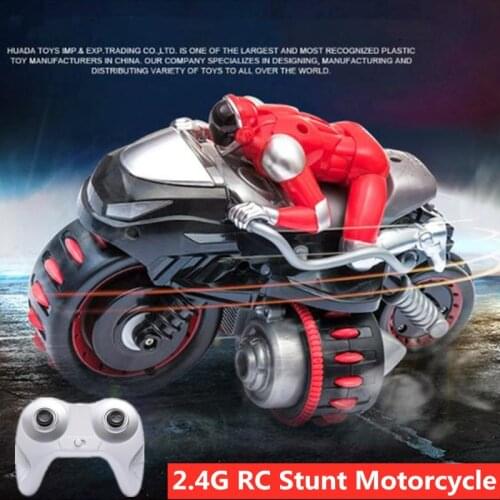 High Simulation Motorcycle 2.4G RC Stunt Motorbike RC Drift Car Vehical With Led Light 360 Degree Rotation 3D Flips Shockproof