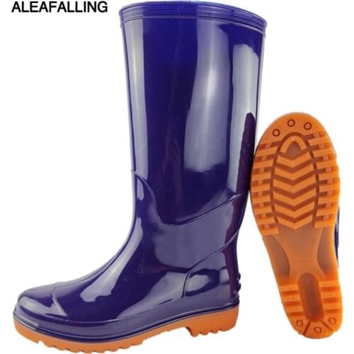 High Tube Boots Rainshoes Waterproof Men Boots Wear-Resistant Anti-Skid Foreign Rubber Boots Hight-Top Rainproof Shoes 39-48
