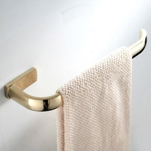 Leyden Towel Ring Gold Solid Brass Wall Mounted Durable Lavatory Towel Holder Hanger For Bathroom Accessories Towel Ring