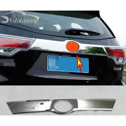 1pcs For Toyota Highlander 2015-2019 ABS Chrome Rear Trunk Door Tail Gate Cover Trim Car Styling Accessorie