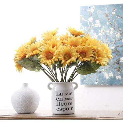 1pcs Artificial Flowers artificiales para decora Sunflower for Home Wedding Decoration Party Supplies