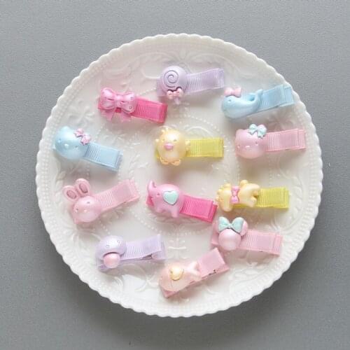 2PCS New Cartoon Lovely Fish And Mushroom Animals Girls Kids Hairpins Children Hair Accessories Princess Headwear Hair Clips