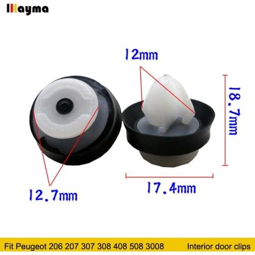 20pcs High quality Plastics car clips For Peugeot 206 207 307 308 408 508 3008 Interior Door Card Trim Panel Clips
