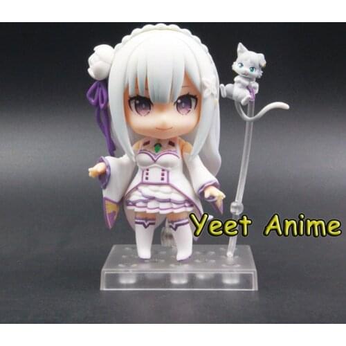 Anime Re:Life In A Different World From Zero Emilia Q Version 751# PVC Action Figure Static Collection Ornament Toy Gift 10CM