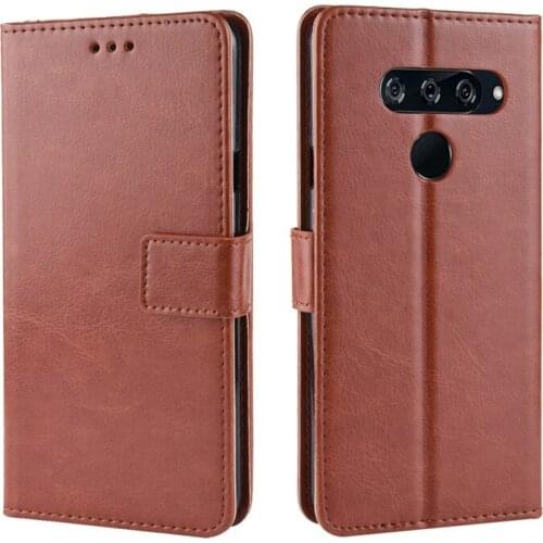 For LG V40 Case Luxury Leather Flip Wallet Phone Case For LG V40 Case Stand Function Card Holder V 40