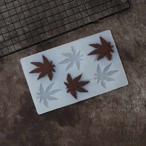 Leaf Maple Shape Chocolate Mold Cake Decorating Leaves Silicone Mold Transfer Sheet Baking Stencil Chablon