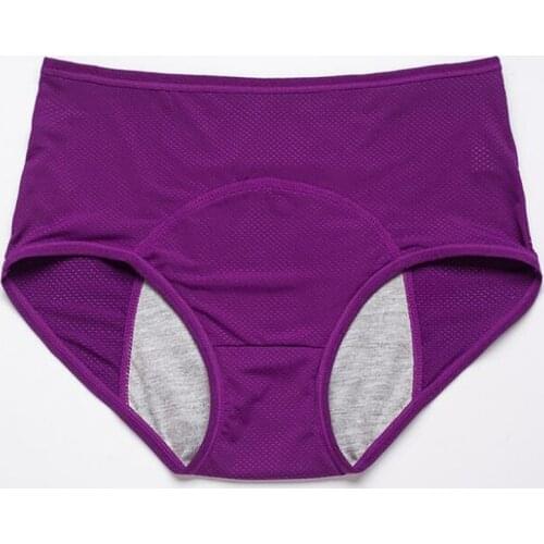 Leak Proof Menstrual Panties Women Underwear Period Cotton Waterproof Briefs Plus Size Female Physiological Breathable Pants